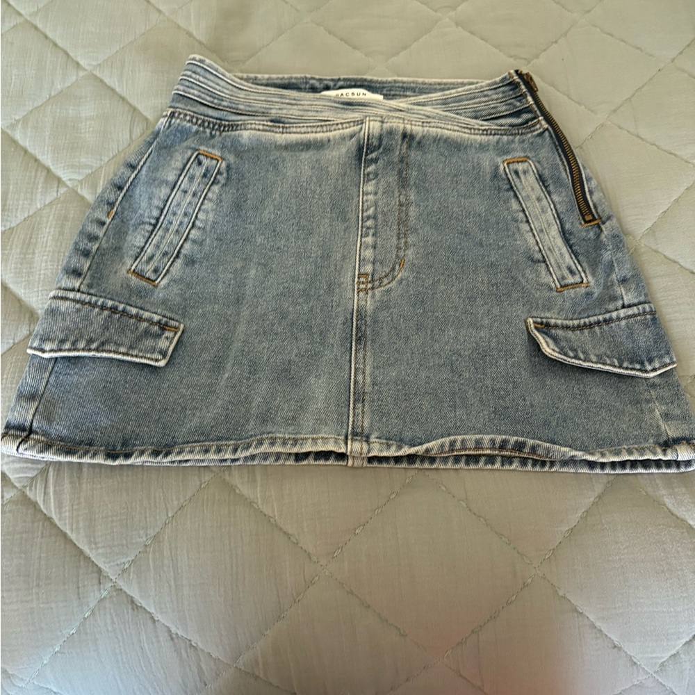 Jean mini skirt